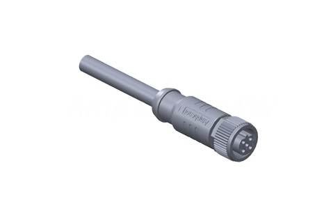 Amphenol Industrial Female 4 way M12 to Wire Lead Actuator/Sensor Cable, 1 m