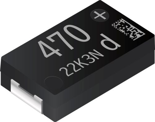 Panasonic 470μF Surface Mount Polymer Capacitor, 2V