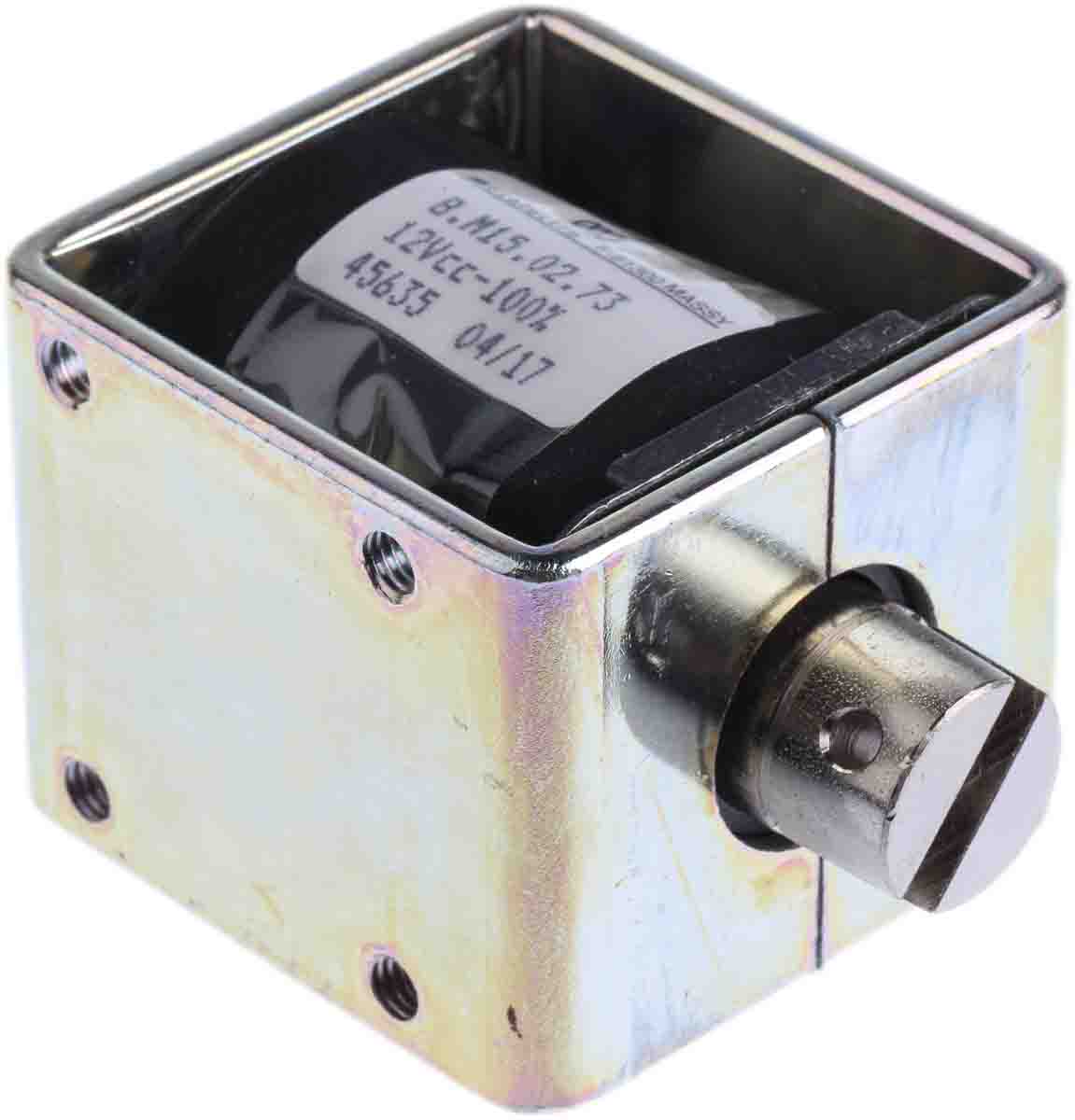 Mecalectro Linear Solenoid, 12 V dc, 1 → 15N, 50.8 x 49 x 41.3