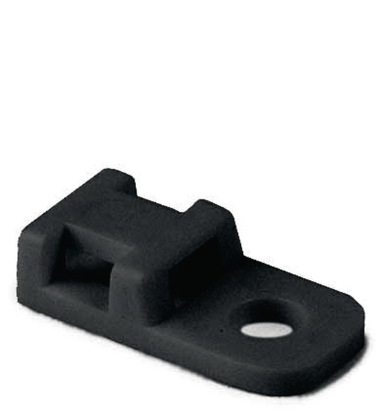 HellermannTyton Black Cable Tie Mount 10.2 mm x 20.4mm, 5mm Max. Cable Tie Width