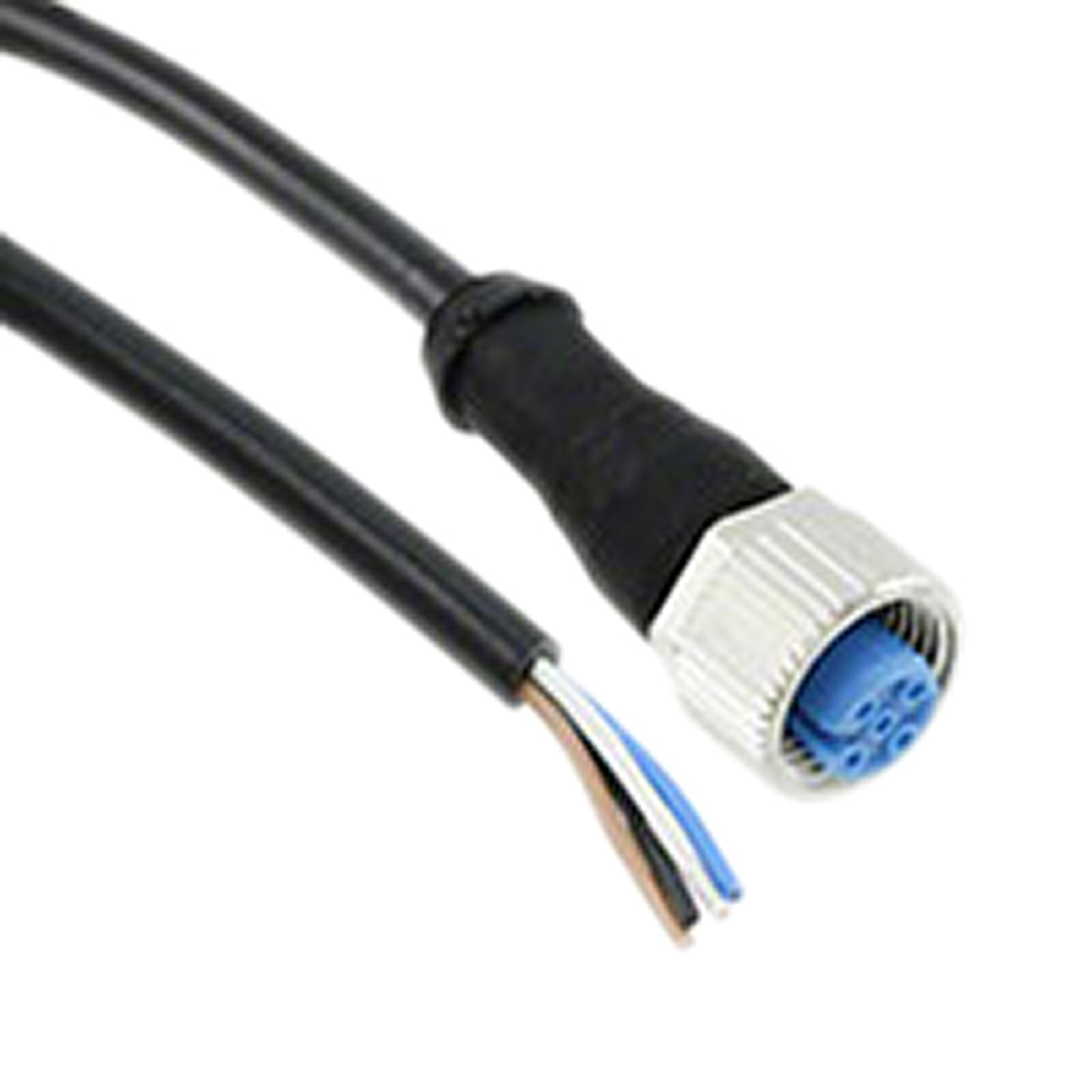 TE Connectivity Female 4 way M12 to Free End Sensor Actuator Cable, 1.5 m