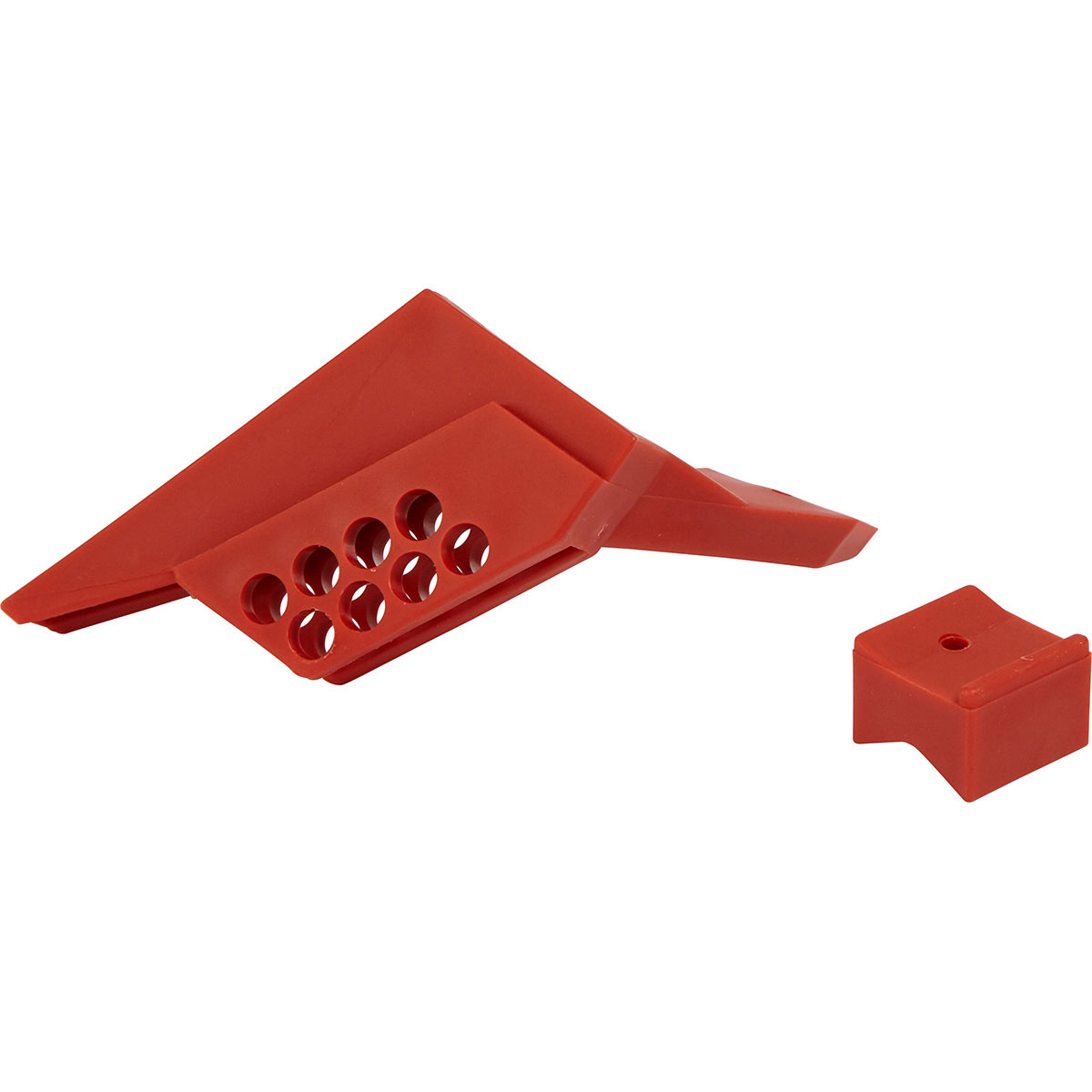 Brady Red 8-Lock Nylon Ball Valve Lockout, 7.14mm Shackle, 25.4mm Attachment