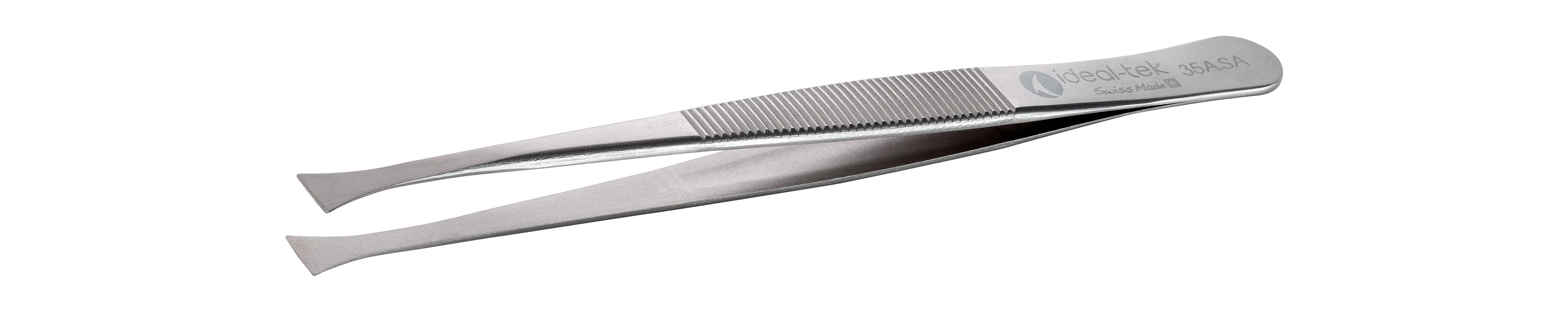ideal-tek 120 mm, Stainless Steel, Flat, Straight, Tweezers