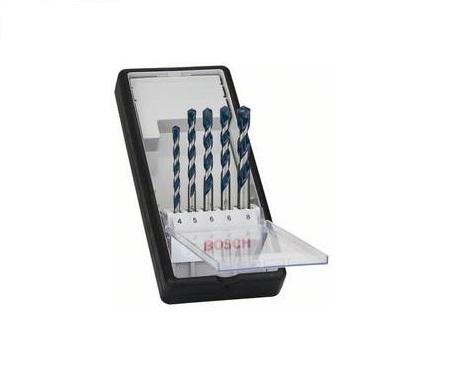 Bosch 5-Piece Masonry Drill Bit Set for Multi-Material, 8mm Max, 4mm Min, Tungsten Carbide Tipped Bits