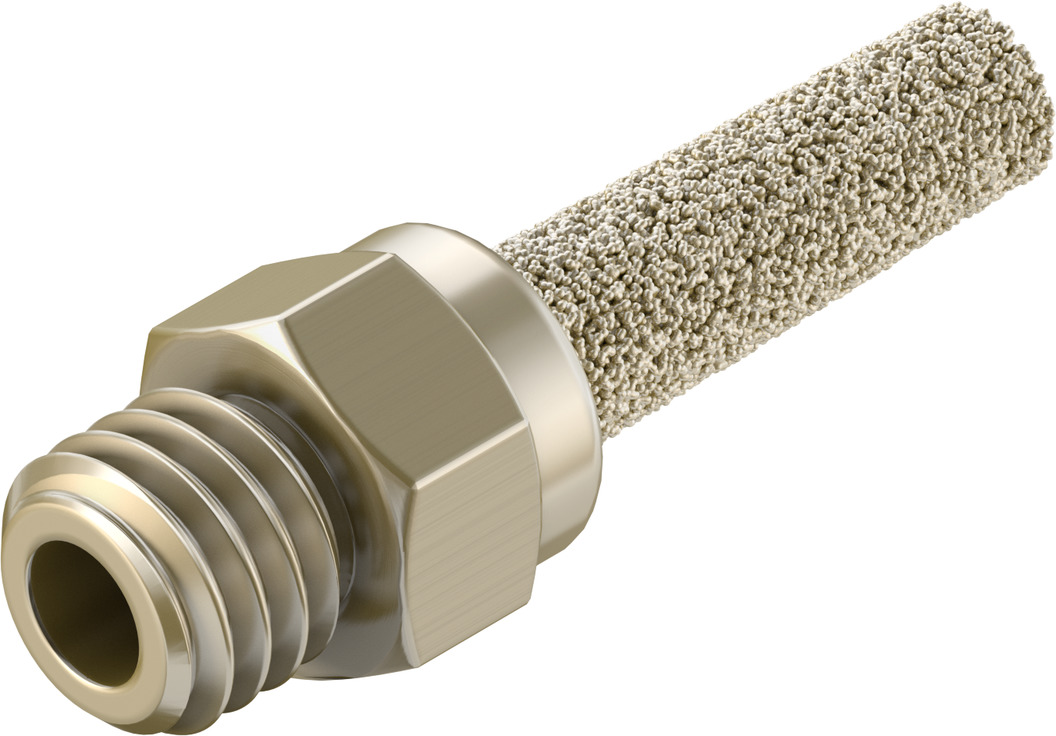 Festo AMTE Brass, Bronze 10bar Pneumatic Silencer, Threaded, M5 Male