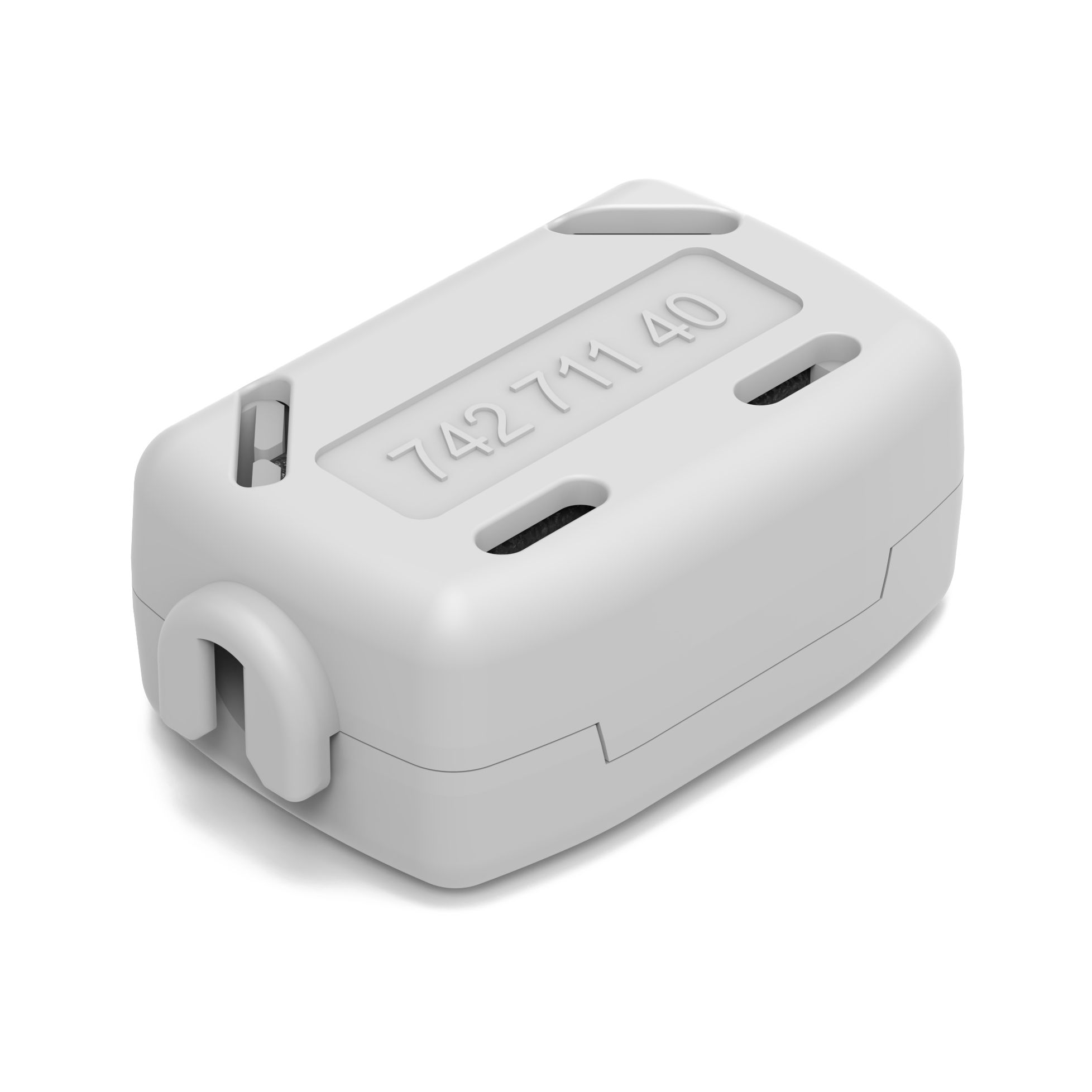 Wurth Elektronik Openable Ferrite Clamp with key, 32.6 x 19 x 13mm, For EMI Suppression, Round Cable