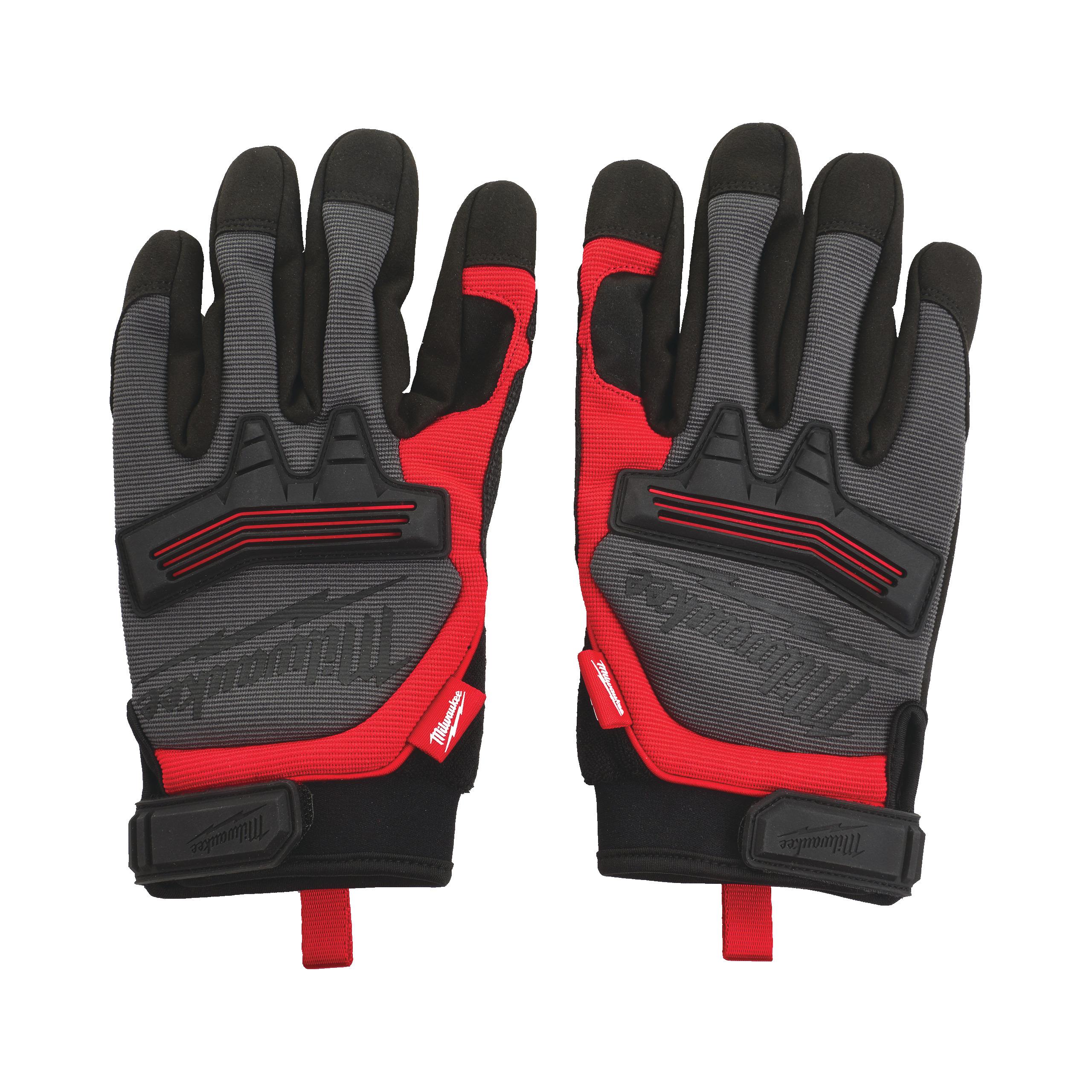 Milwaukee Demolition Black, Grey Lycra, Nylon Work Gloves, Size 7, Nitrile Coating