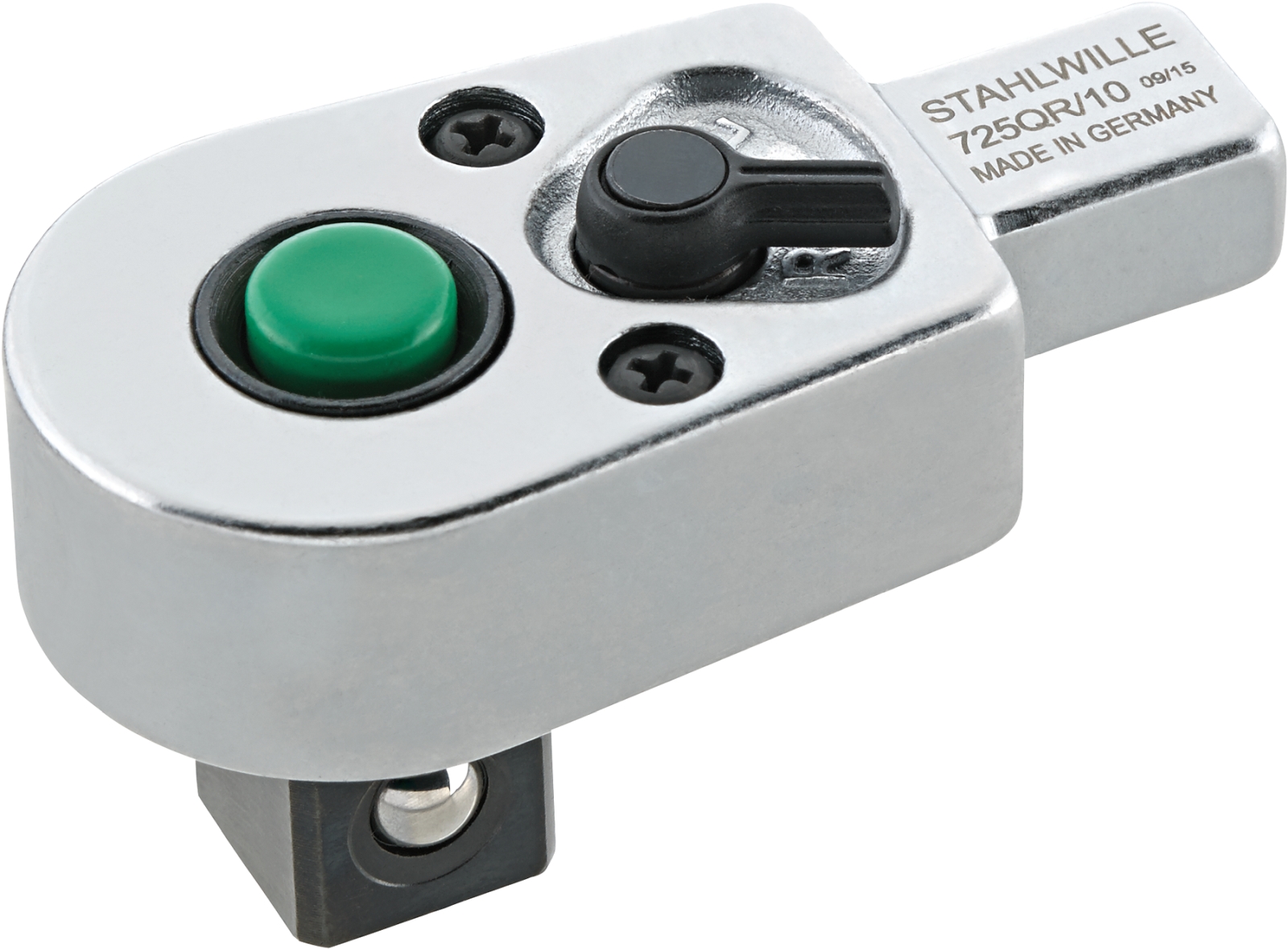 STAHLWILLE Serie 725 Series Square Ratchet Insert Tool, 28 mm, 9 x 12mm Insert, Black Oxidized Finish