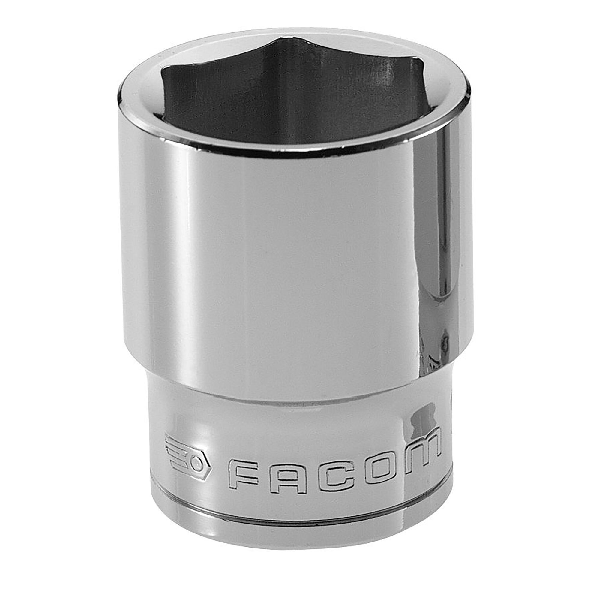 Facom 1/2 in Drive 21/32in Standard Socket, 6 point, 36 mm Overall Length