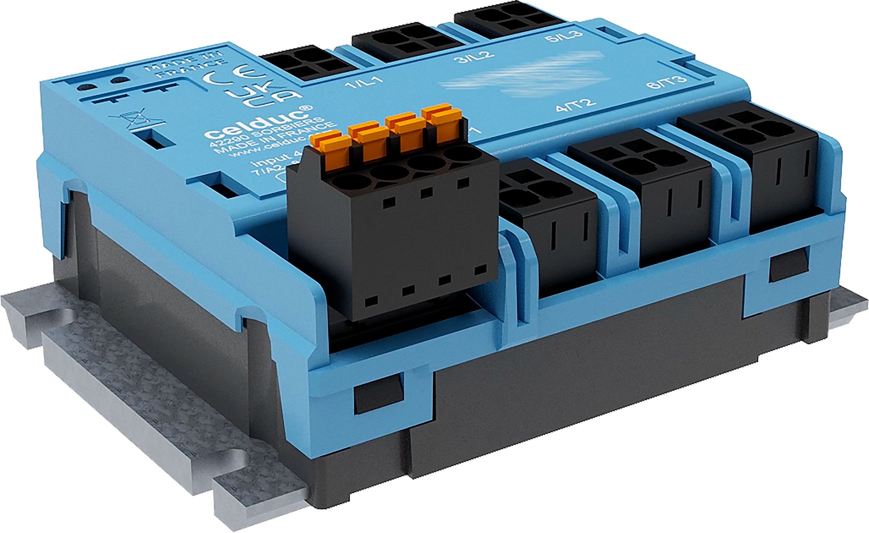 Celduc SGTR9 Series Solid State Relay 3 Phase, 41 A Load, Chassis Mount, 660 V ac Load, 30 Vdc Control