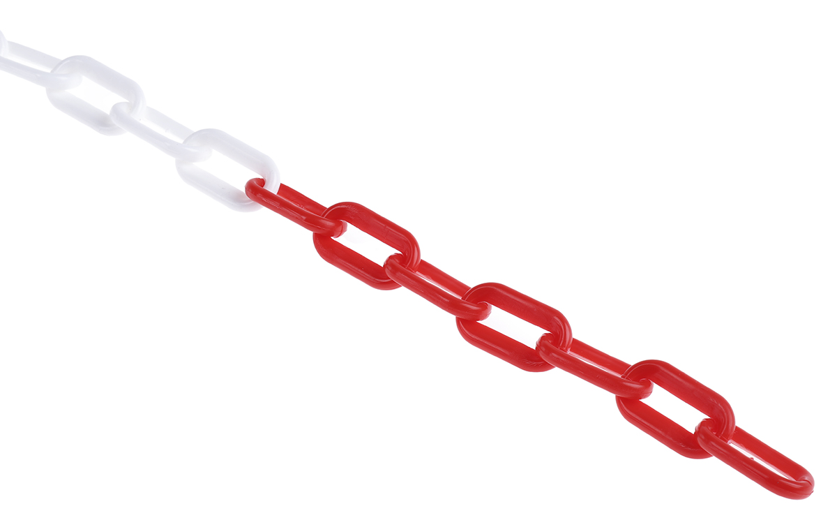JSP Red & White Polyethylene Chain Barrier, 25m