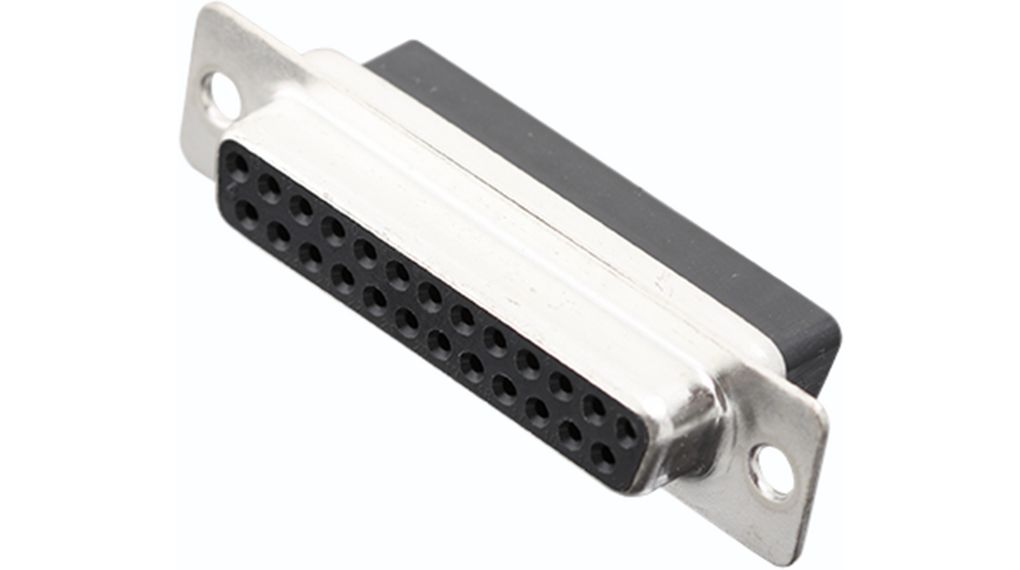 Encitech Connectors 3303 25 Way Screw Mount Solder D-sub Connector Socket, with Screw