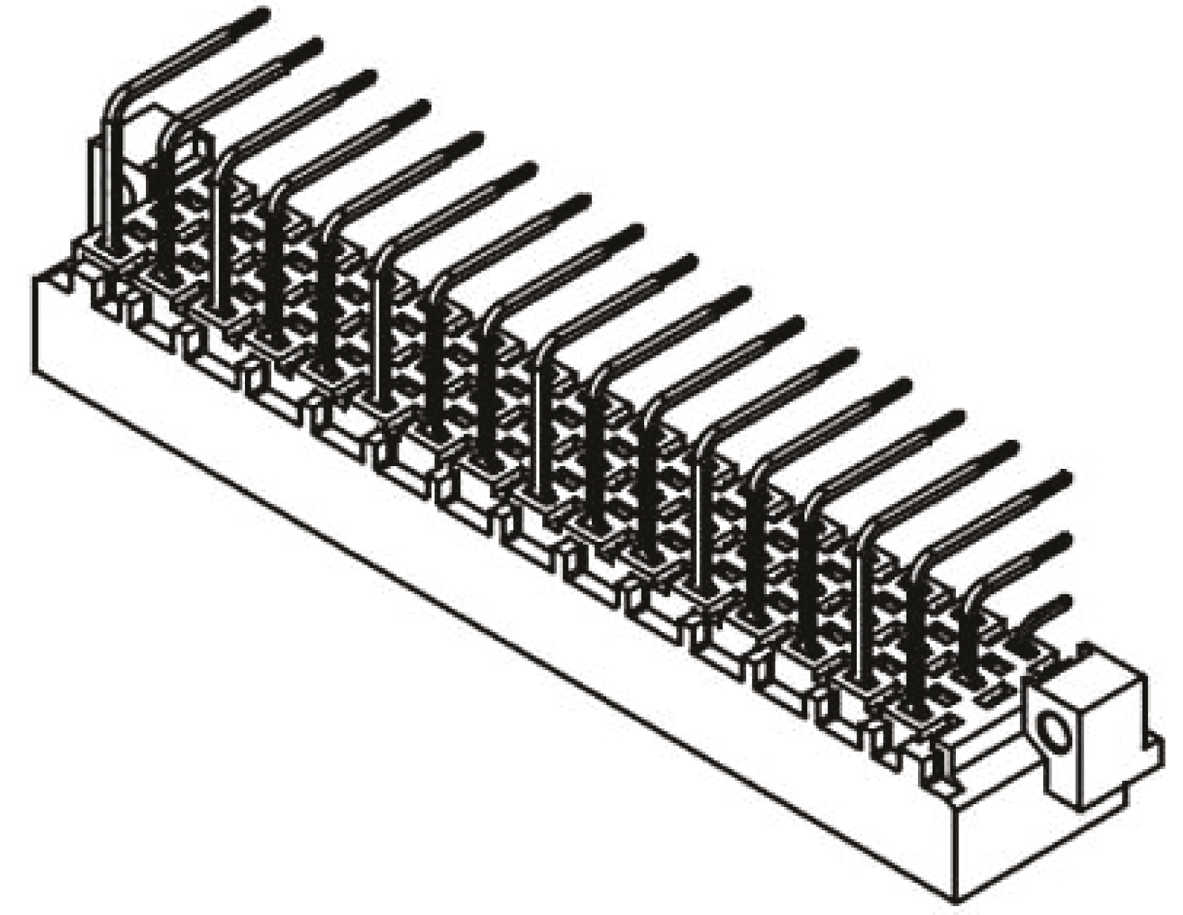 HARTING 09 05 48 Way 5.08mm Pitch, Type E Class C1, 3 Row, Right Angle DIN 41612 Connector, Plug