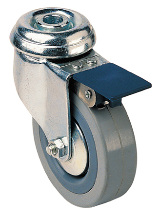 Guitel Hervieu Braked Swivel Castor Wheel, 70kg Capacity, 100mm Wheel