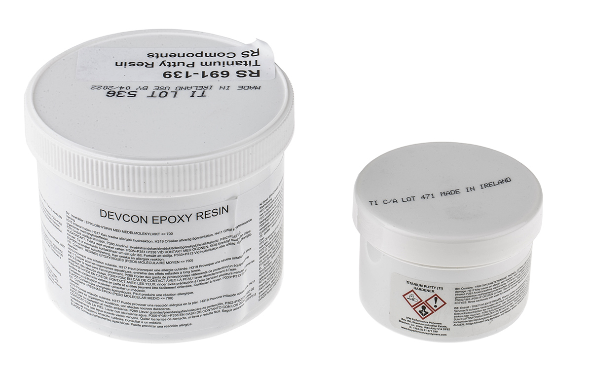 ITW Devcon TITANIUM PUTTY Solid Adhesive, 500 g