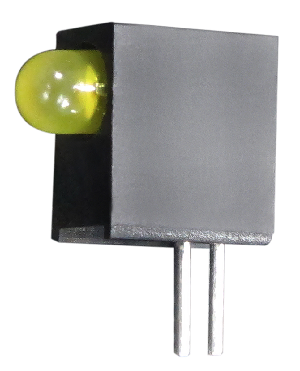 Kingbright L-710A8EW/1YD, Yellow Right Angle PCB LED Indicator, Through Hole 2.5 V