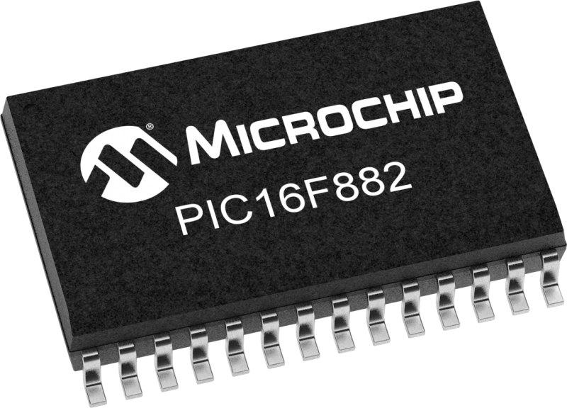 Microchip PIC16F882T-I/SO PIC, PIC16 Microcontroller, 3.5kB FLASH, 28-Pin SOIC