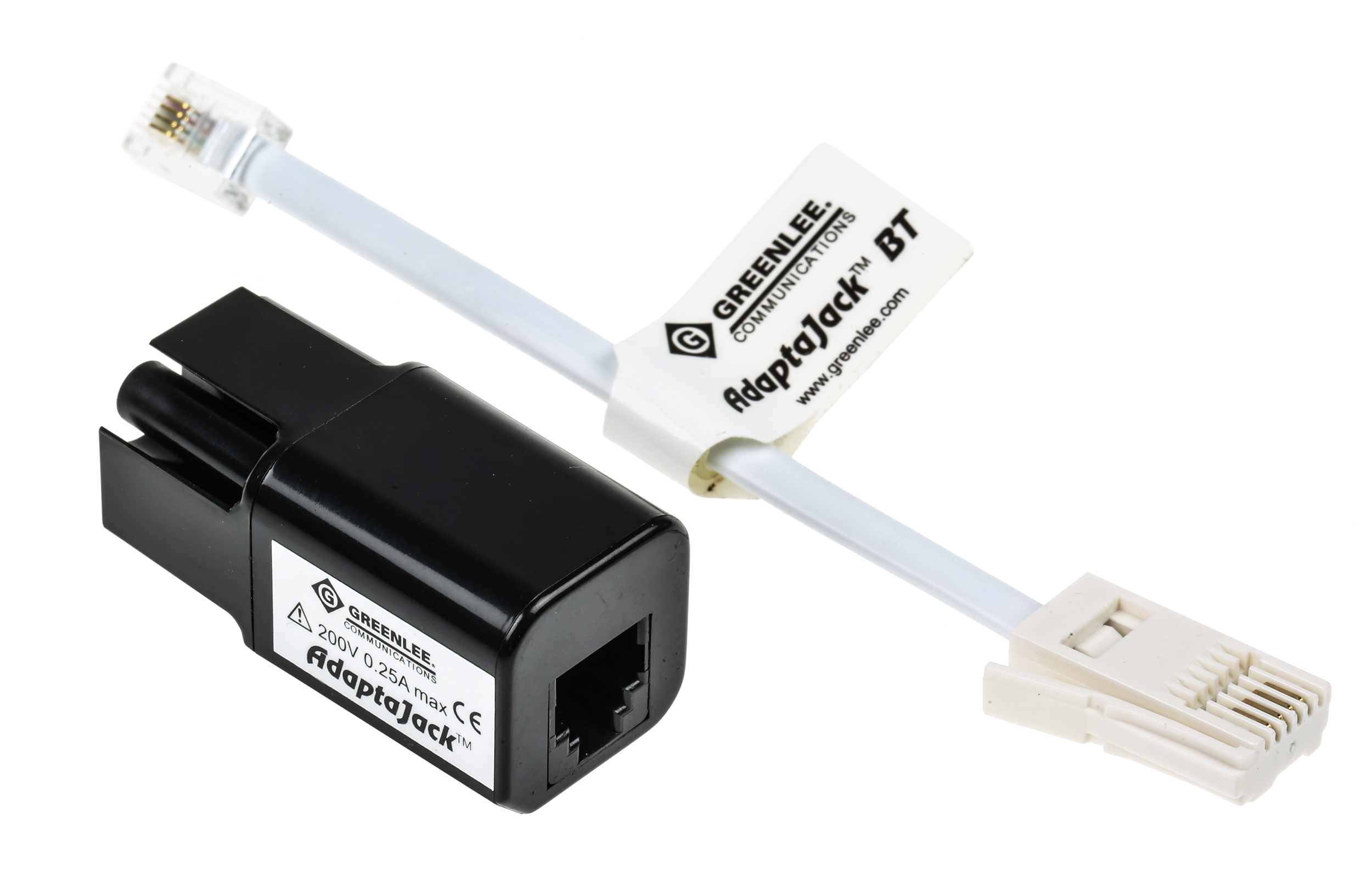 Greenlee Telecom Test Equipment RJ11 to BT Plug Adapter for Telecom Networks