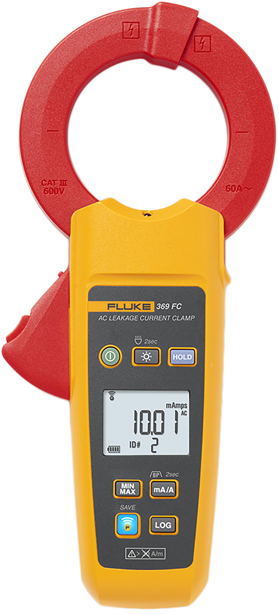 Fluke 369 FC Clamp Meter Wi-Fi, Max Current 60A ac CAT III 600V With UKAS Calibration