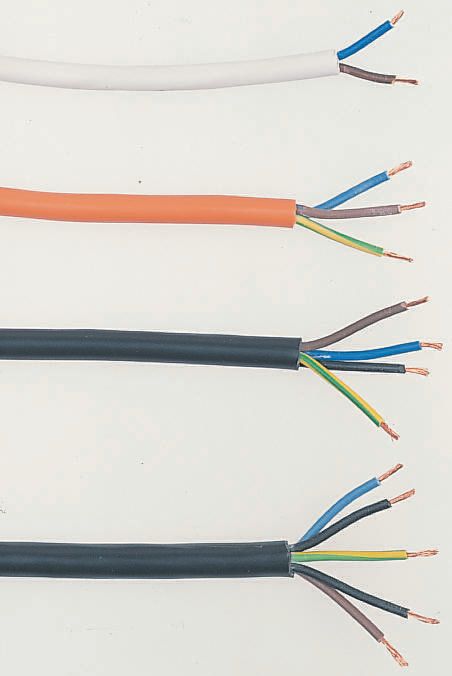 RS PRO 3182Y 1 mm² 2 Core Power Cable, H05VV-F, Orange PVC, 100m