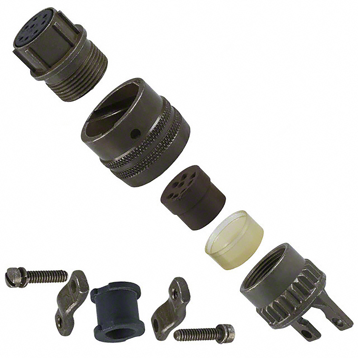 Amphenol Socapex, PT, Copper Alloy 5 Way Cable Mount MIL Spec Circular Connector PlugGreen, Pin Contacts,Shell Size 14,