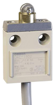 Omron Roller Plunger Limit Switch, 4NO/2NC, IP67, SPDT, 250V ac Max, 5A Max