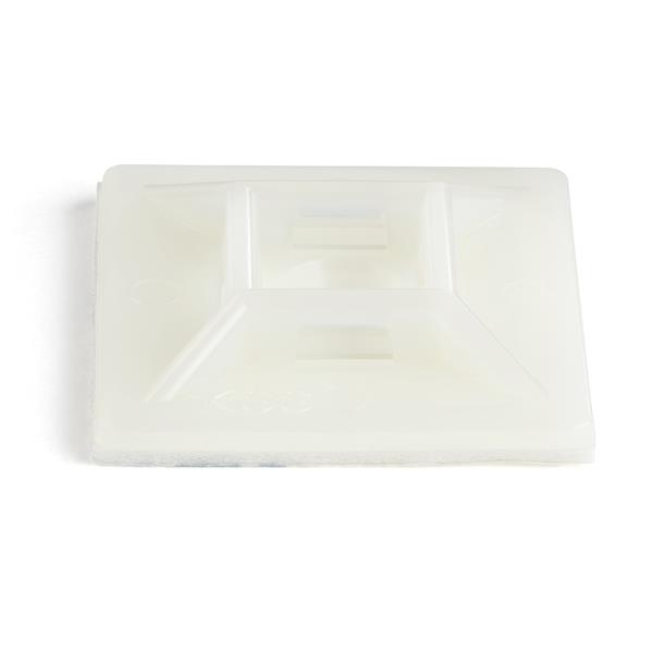 StarTech.com Self Adhesive White Cable Tie Mount 27 mm x 27mm, 5.5mm Max. Cable Tie Width