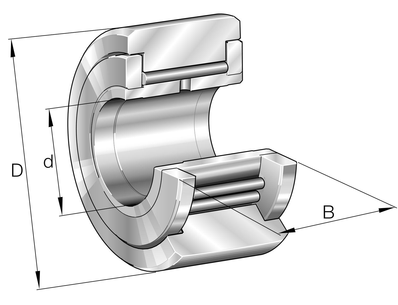 Yoke Type Track Roller Track Roller NATV12, 12mm ID, 32mm OD
