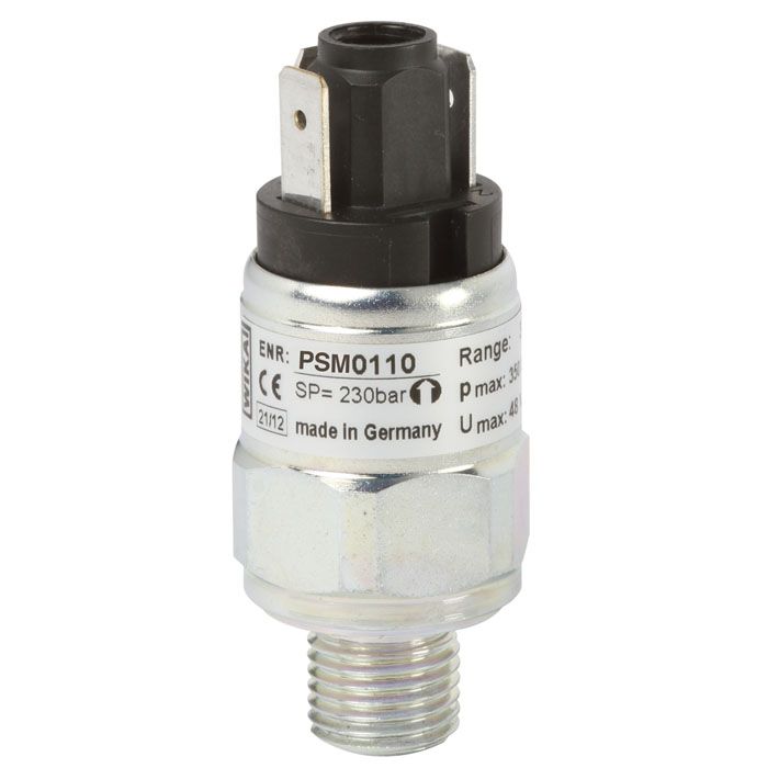 WIKA PSM01 Series Pressure Switch, 0.5bar Min, 8bar Max, SPDT Output, Relative Reading