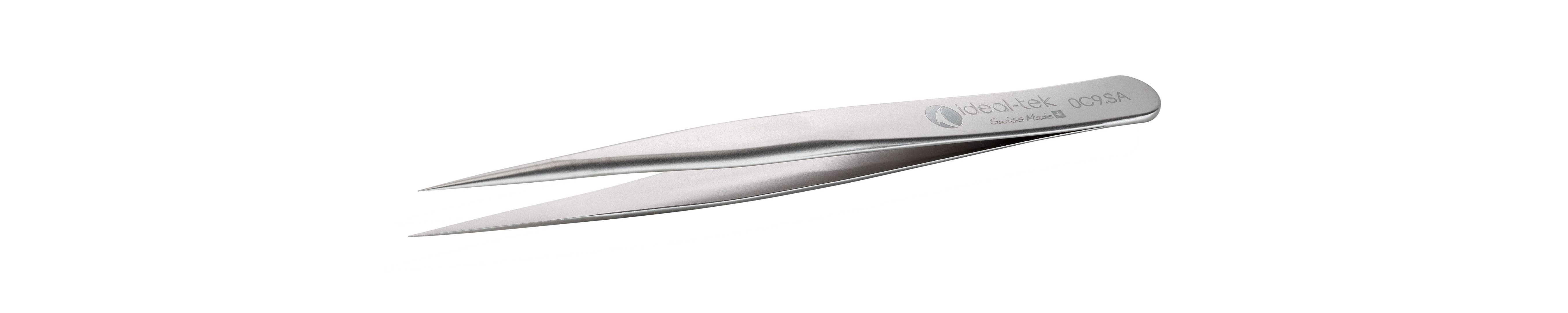 ideal-tek 90 mm, Stainless Steel, Flat, Tweezers