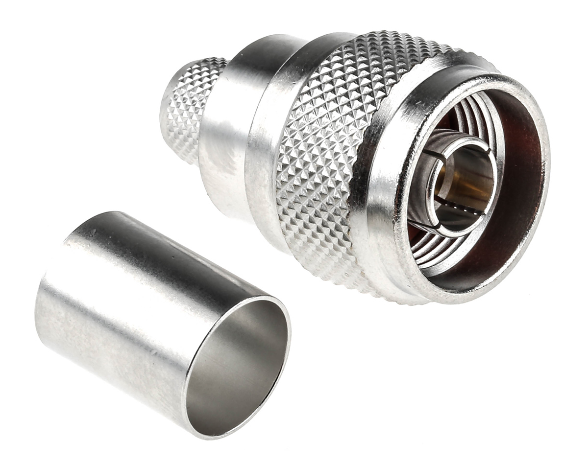 Radiall, Plug Cable Mount N Connector, 50Ω, Crimp Termination, Straight Body