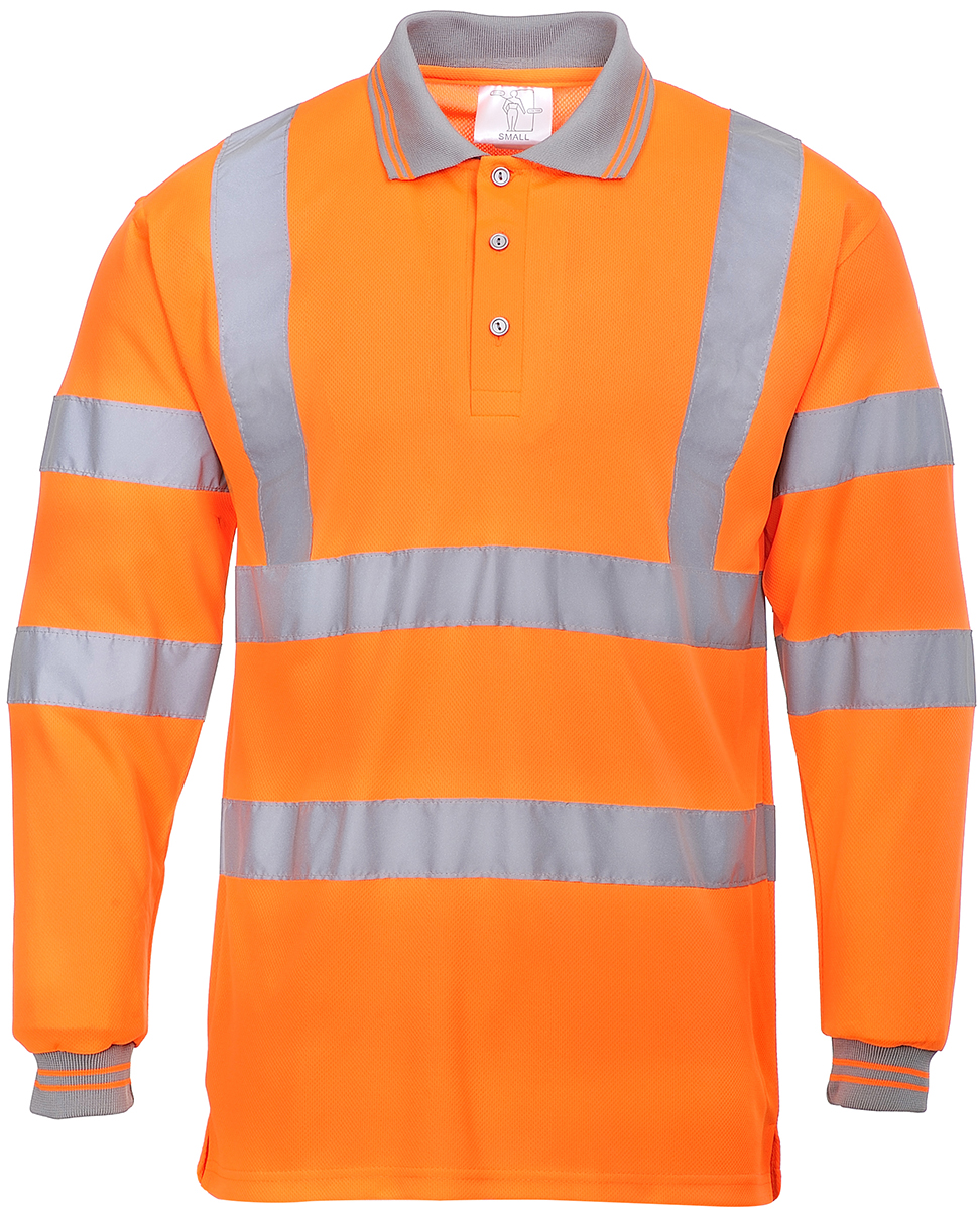 RS PRO Orange Unisex Hi Vis Polo Shirt, S