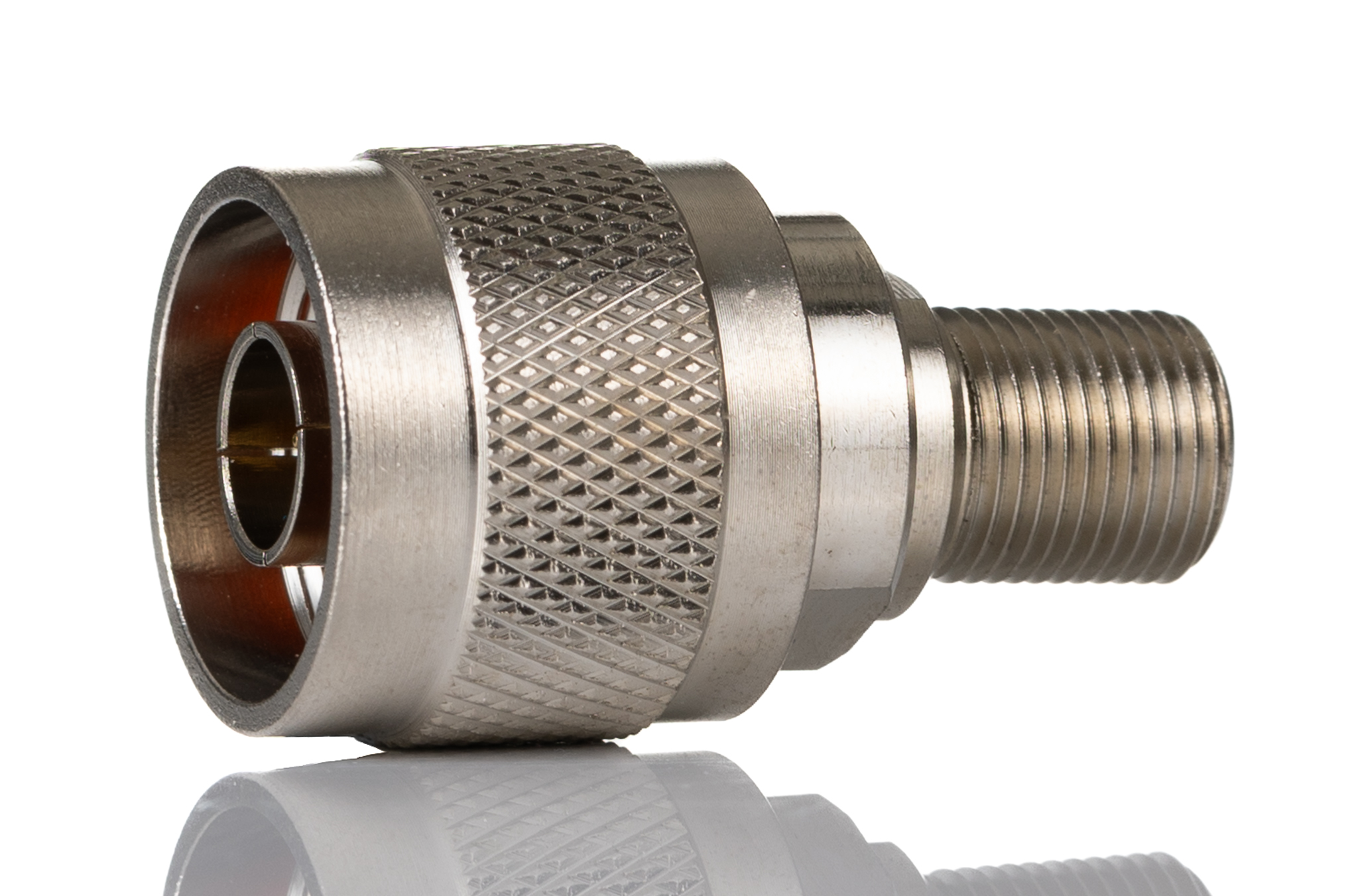 RS PRO Straight 50Ω Coaxial Adapter N Plug to Type F Socket 300MHz