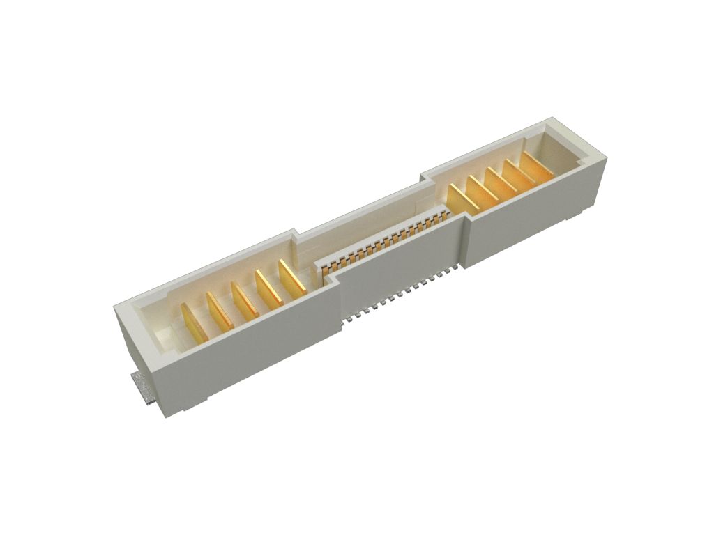 Amphenol Communications Solutions ComboStak Series Vertical Surface PCB Header, 40 Contact(s), 2 Row, Shrouded