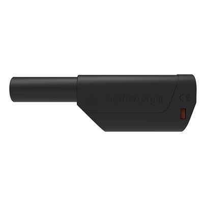 Schutzinger Black Male Banana Connector, 4 mm Connector, Solder Termination, 32A, 1kV, Nickel Plating