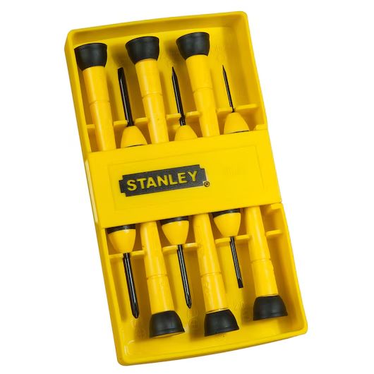 Stanley 0-66-052 Phillips; Slotted Precision Screwdriver Set, 6-Piece