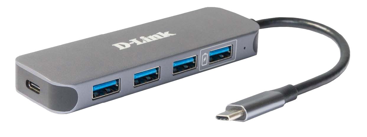 D-Link 5 Port USB 1.1, USB 2.0, USB 3.0 USB C USB C Hub, USB Bus Powered, 118 x 35 x 13mm