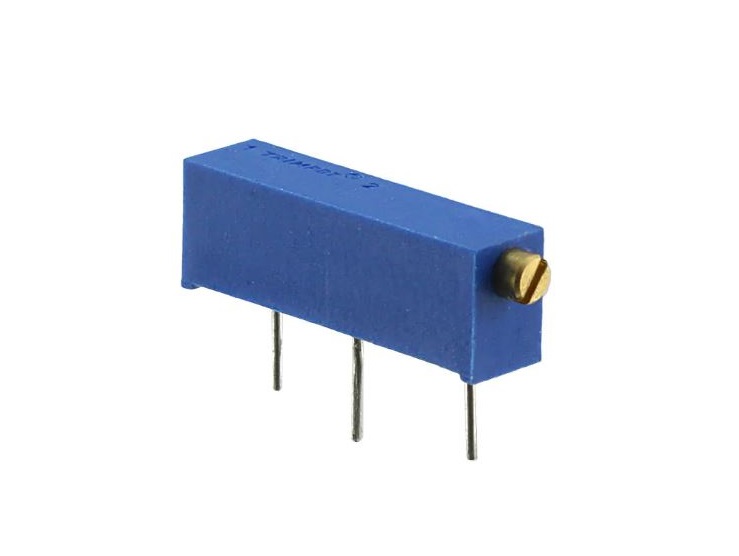 2MΩ, Through Hole Trimmer Potentiometer 0.75W Top Adjust Bourns, 3006