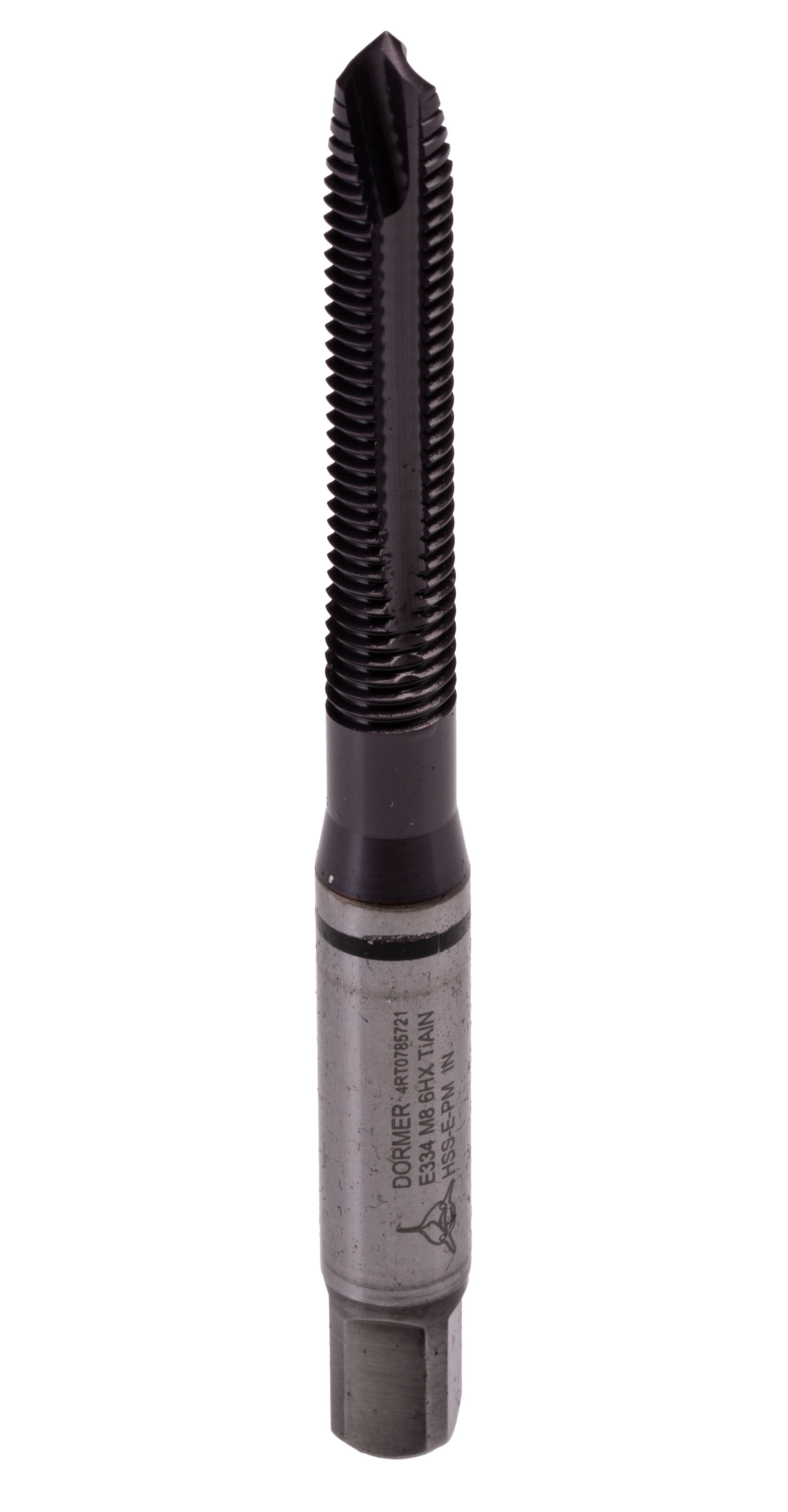 Dormer Threading Tap HSS-E 1-Piece 1.25mm Pitch Metric Standard Machine Tap M8 Thread