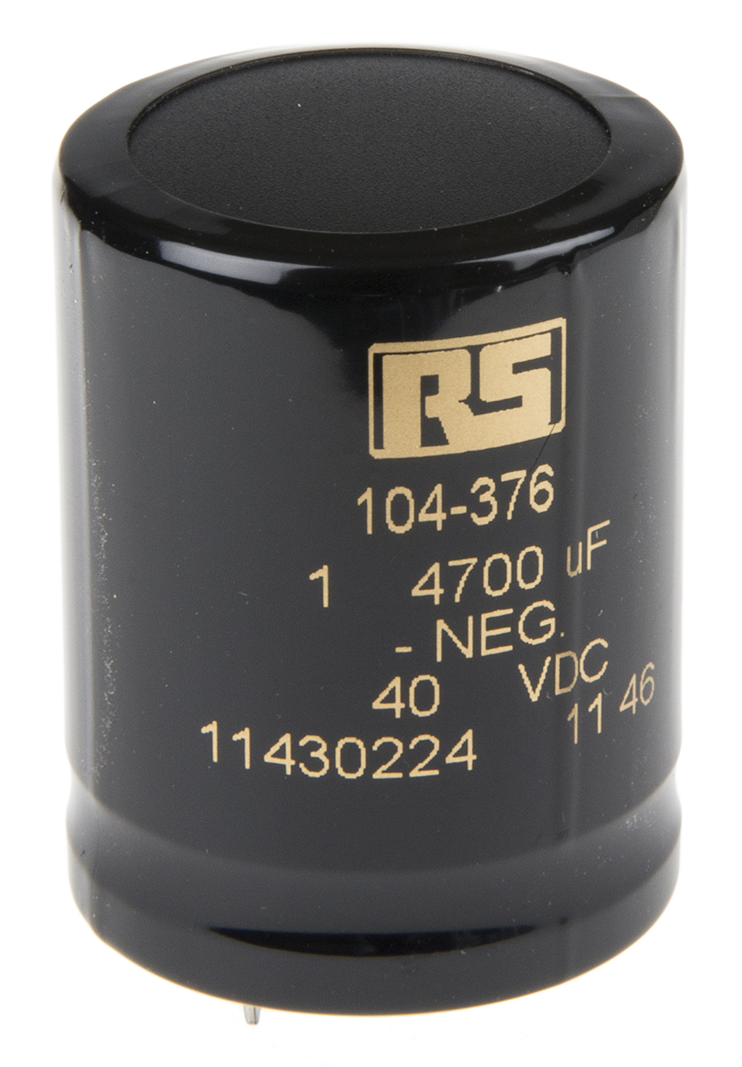 KEMET 4700μF Aluminium Electrolytic Capacitor 40V dc, PCB Mount - ALP20A472CB040