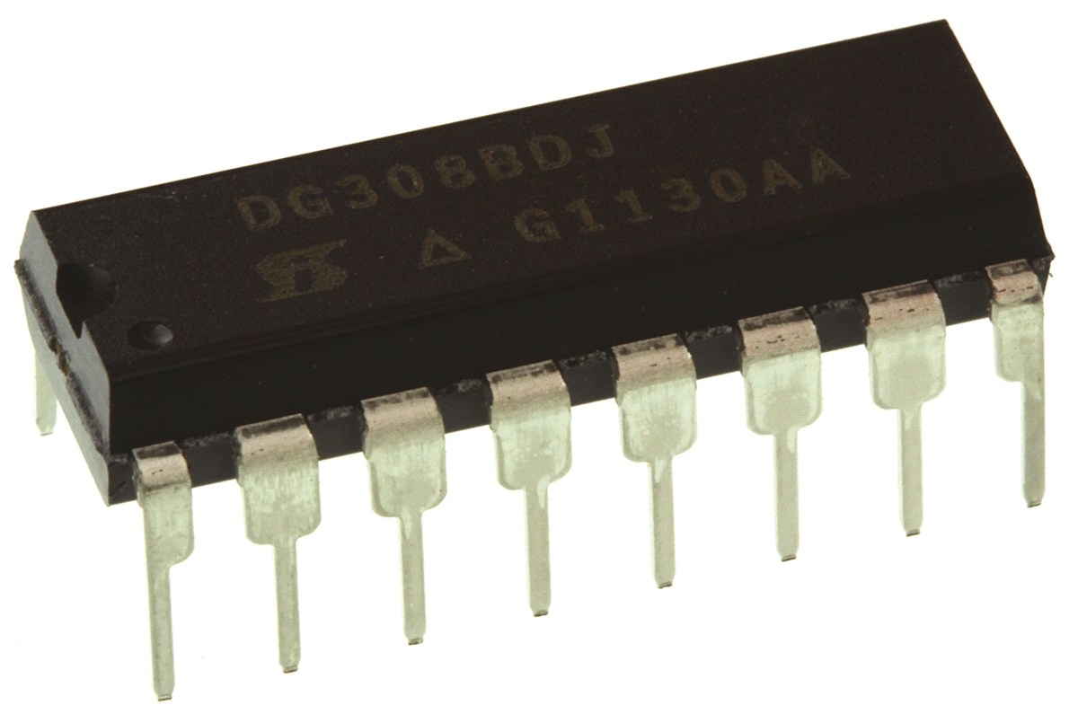 Vishay DG308BDJ-E3 Analogue Switch Quad SPST 5 V, 9 V, 12 V, 15 V, 18 V, 24 V, 28 V, 16-Pin PDIP