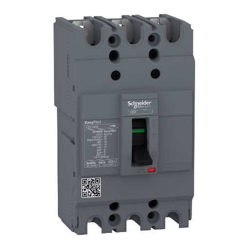 Schneider Electric, EasyPact MCCB 3P 30A, Breaking Capacity 5 kA, Fixed Mount