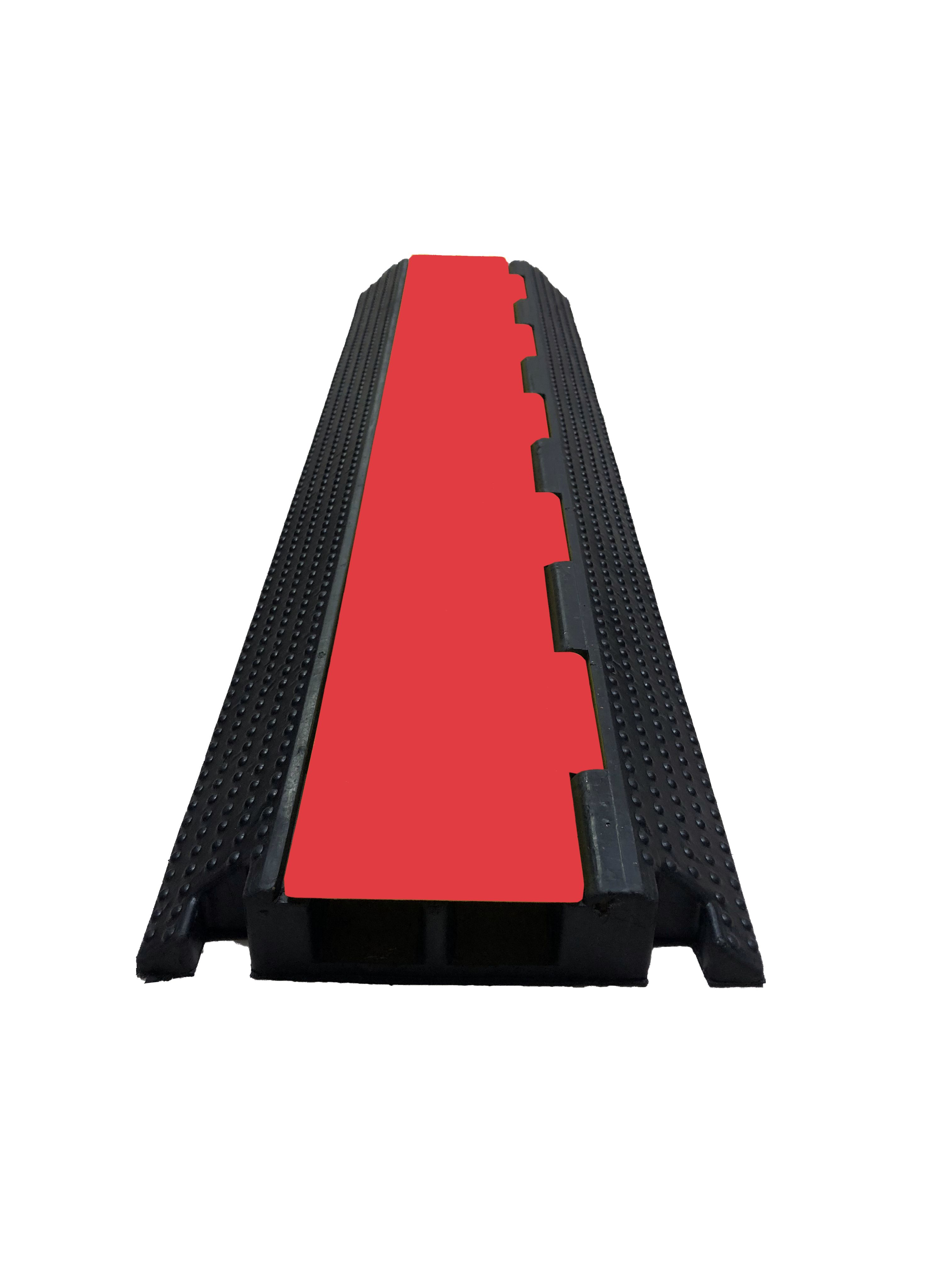 RS PRO 1m Black, Red Cable Cover in Rubber