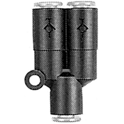 SMC KC Series Y Fitting, 6 mm to 6 mm, Tube-to-Tube Connection Style, KCU06-00