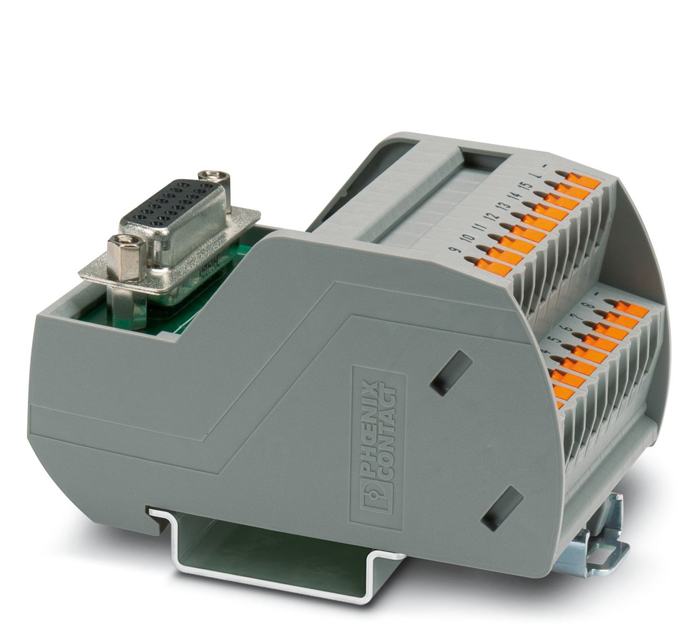 Phoenix Contact VIP-2/PT/D15SUB/F/LED Series Interface Module, DIN Rail