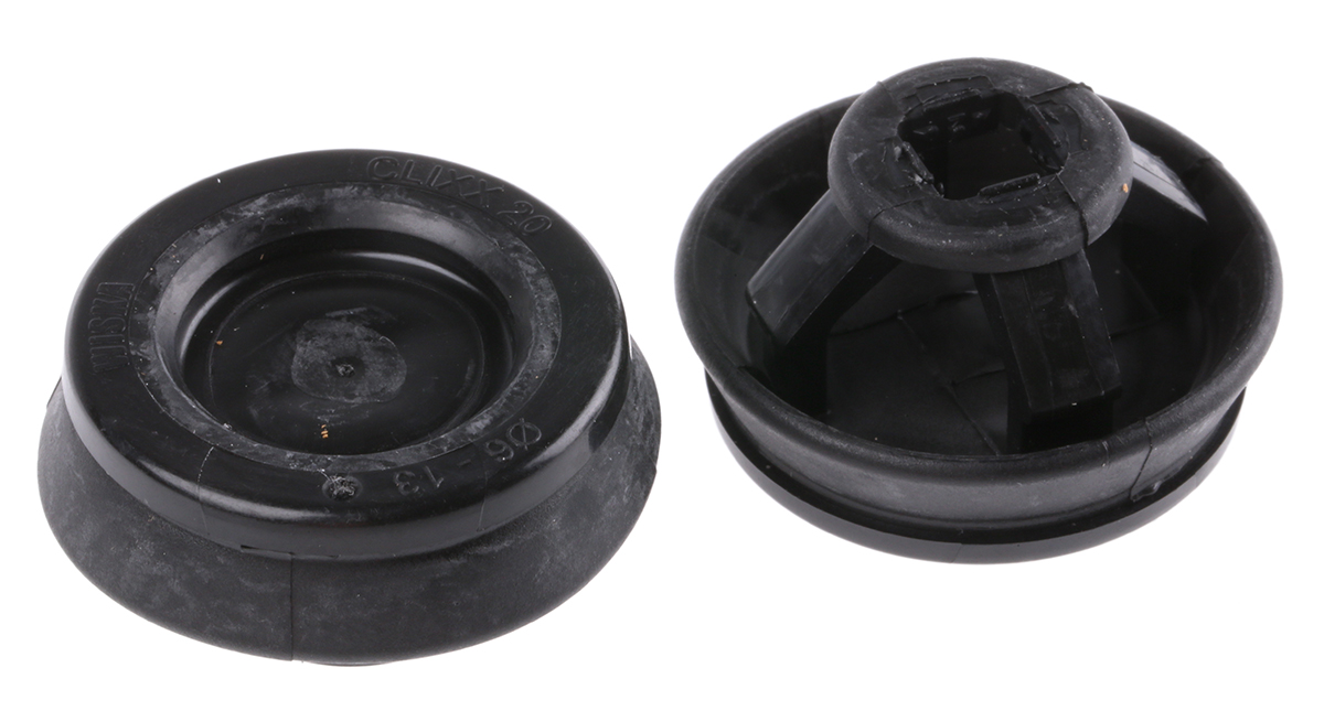 WISKA CLIXX Black Polypropylene, Thermoplastic 20mm Cable Grommet for 6 → 13mm Cable Dia. CLIXX M20/B