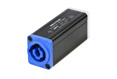 Neutrik Male Black AC Connector IP20 for use with Mains Connector