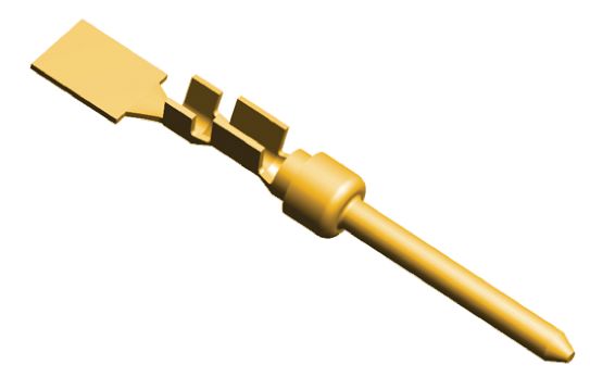 TE Connectivity, AMPLIMITE HDP-20 Series, size 20 Male Crimp D-sub Connector Contact, Gold over Nickel Signal, 24