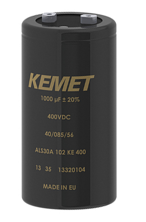 KEMET 0.1F Aluminium Electrolytic Capacitor 25V dc, Screw Terminal - ALS31A104KF025