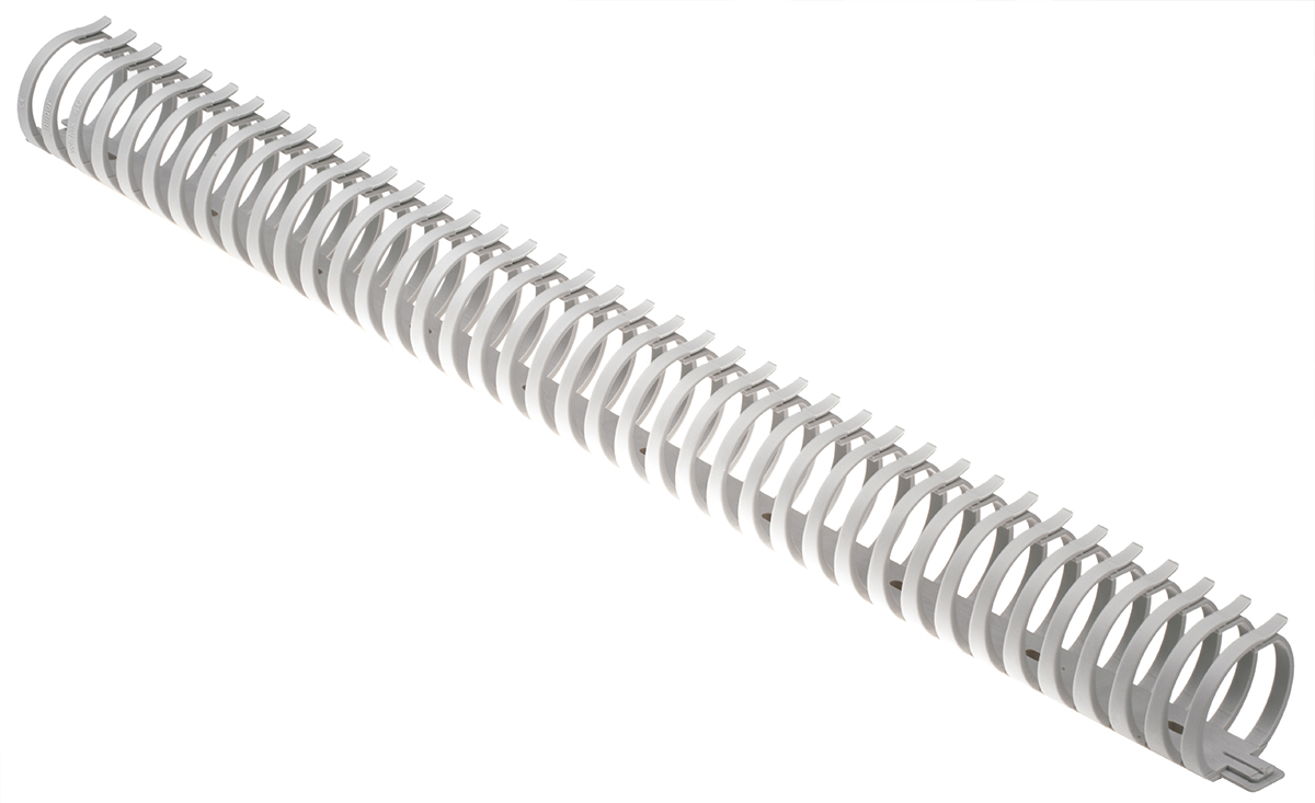 Hager Self Adhesive Grey Slotted Flexible Panel Trunking - Flexible Slot, W43 mm x D45mm, L0.5m, Polyamide